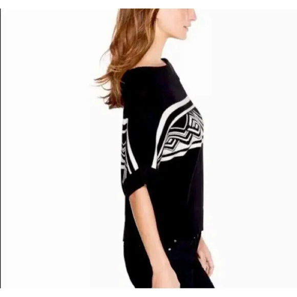 White House Black Market Alpaca Blend Off Shoulder Fuzzy Knit Womens Sweater S - Picture 6 of 13